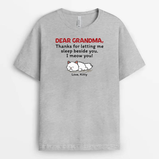 1965AUS1 personalized dear mom i woof you cat t shirt
