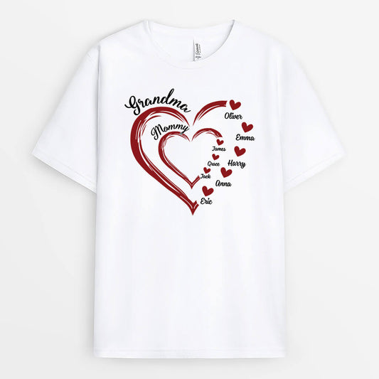 1969AUS1 personalized grandma hearts t shirt
