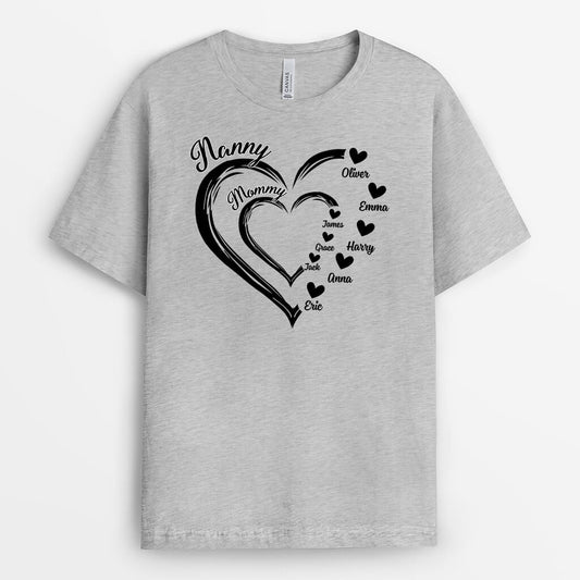 1969AUS2 personalized grandma hearts t shirt
