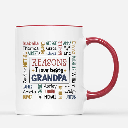 1983MUS1 personalized reasons i love being grandpa grandma mug