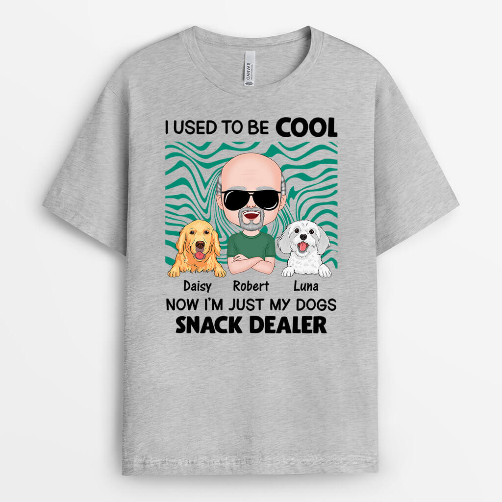 1987AUS2 personalized i used to be cool now im my dogs snack dealer t shirt