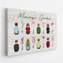 1992CUS2 personalized mommy grandmothers garden canvas