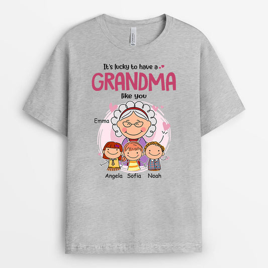 2001AUS1 personalized its lucky to have a grandpa like you t shirt_2
