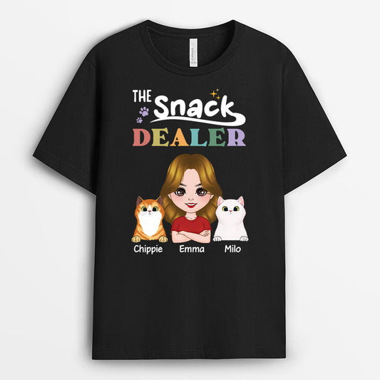 2010AUS1 personalized the snack dealer  cats t shirt