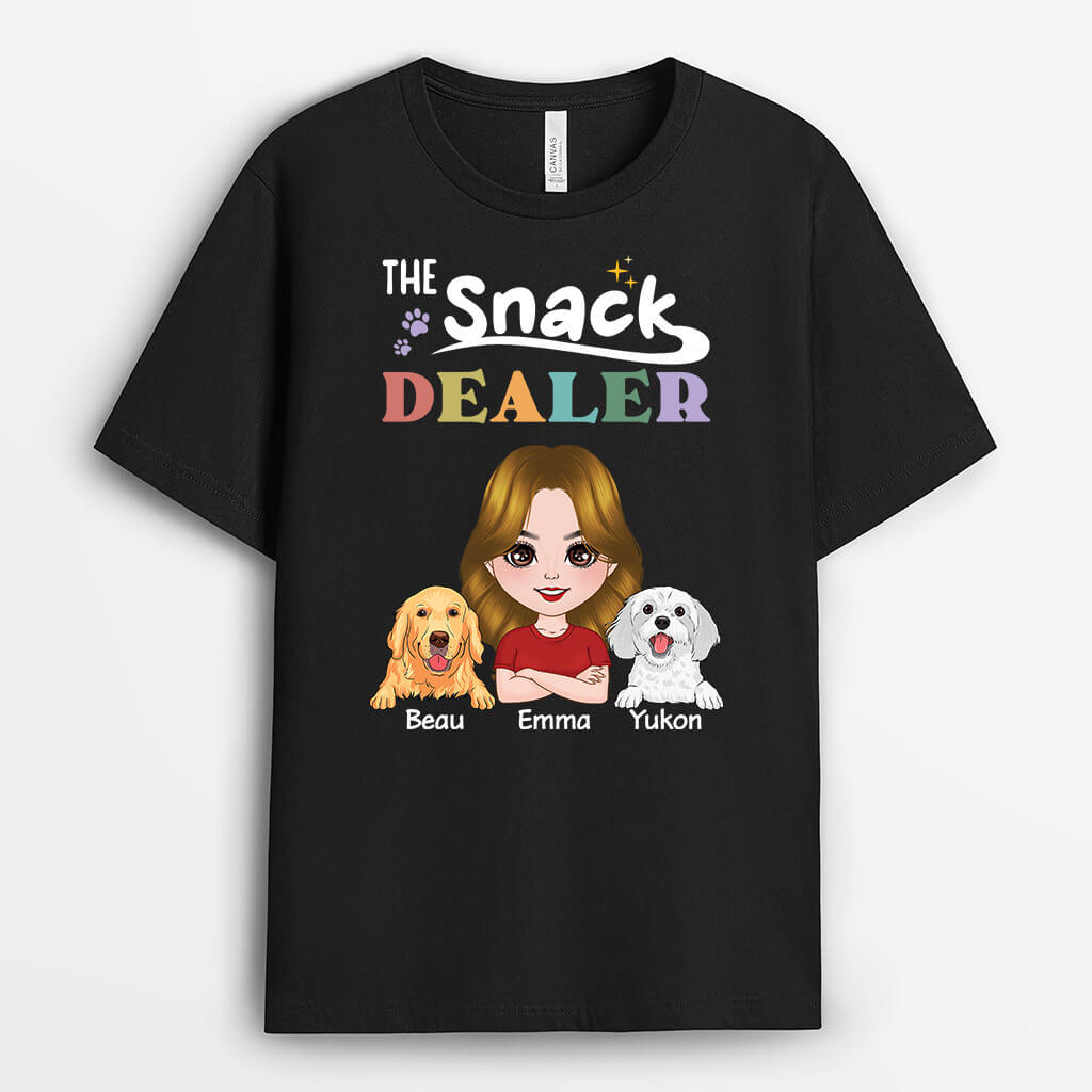 2010AUS1 personalized the snack dealer  dogs t shirt