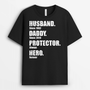 2011AUS1 personalized husband daddy protector hero since t shirt