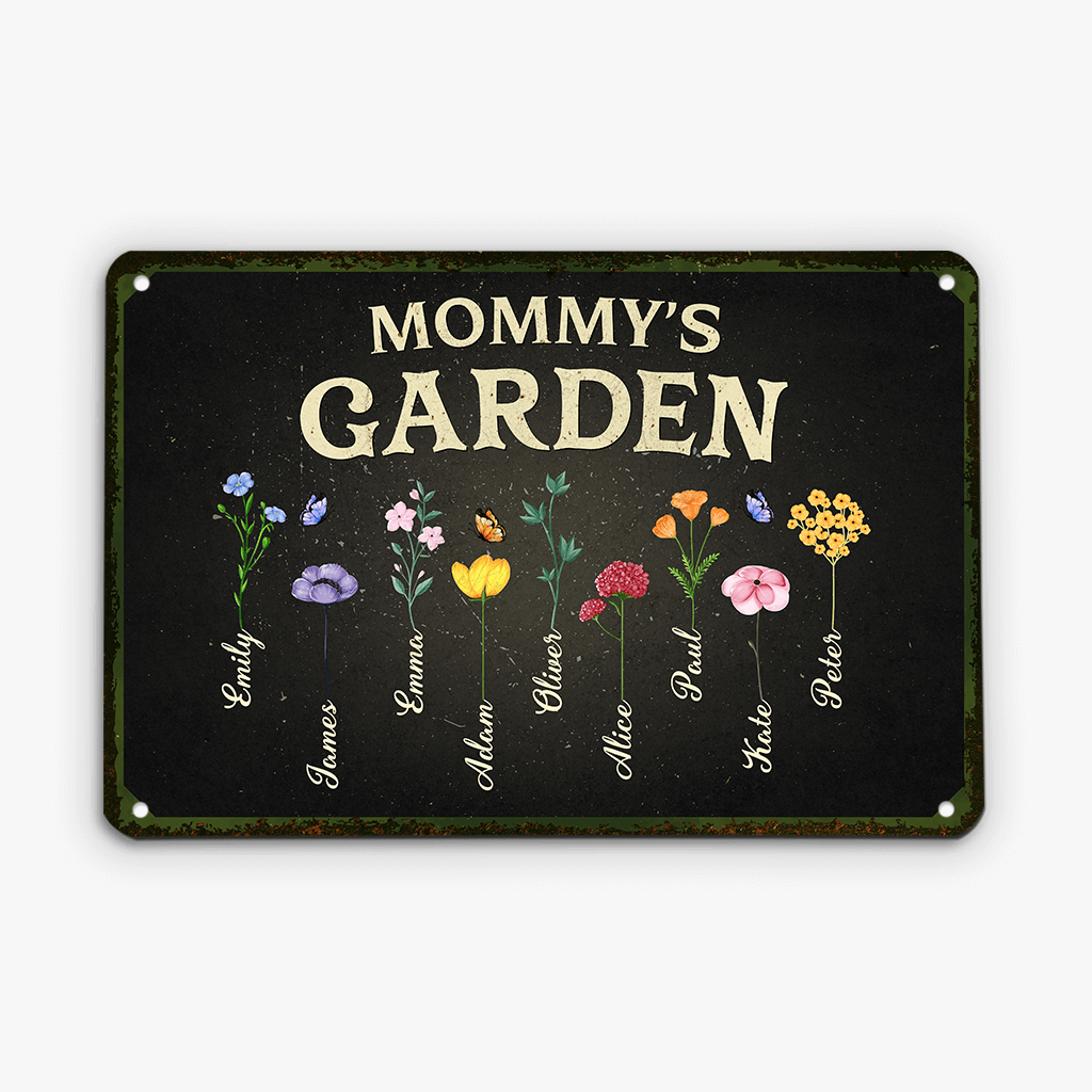 2021US2 personalized mother grandmothers garden metal sign