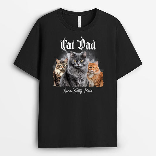 2022AUS2 personalized cat mom cat dad t shirt