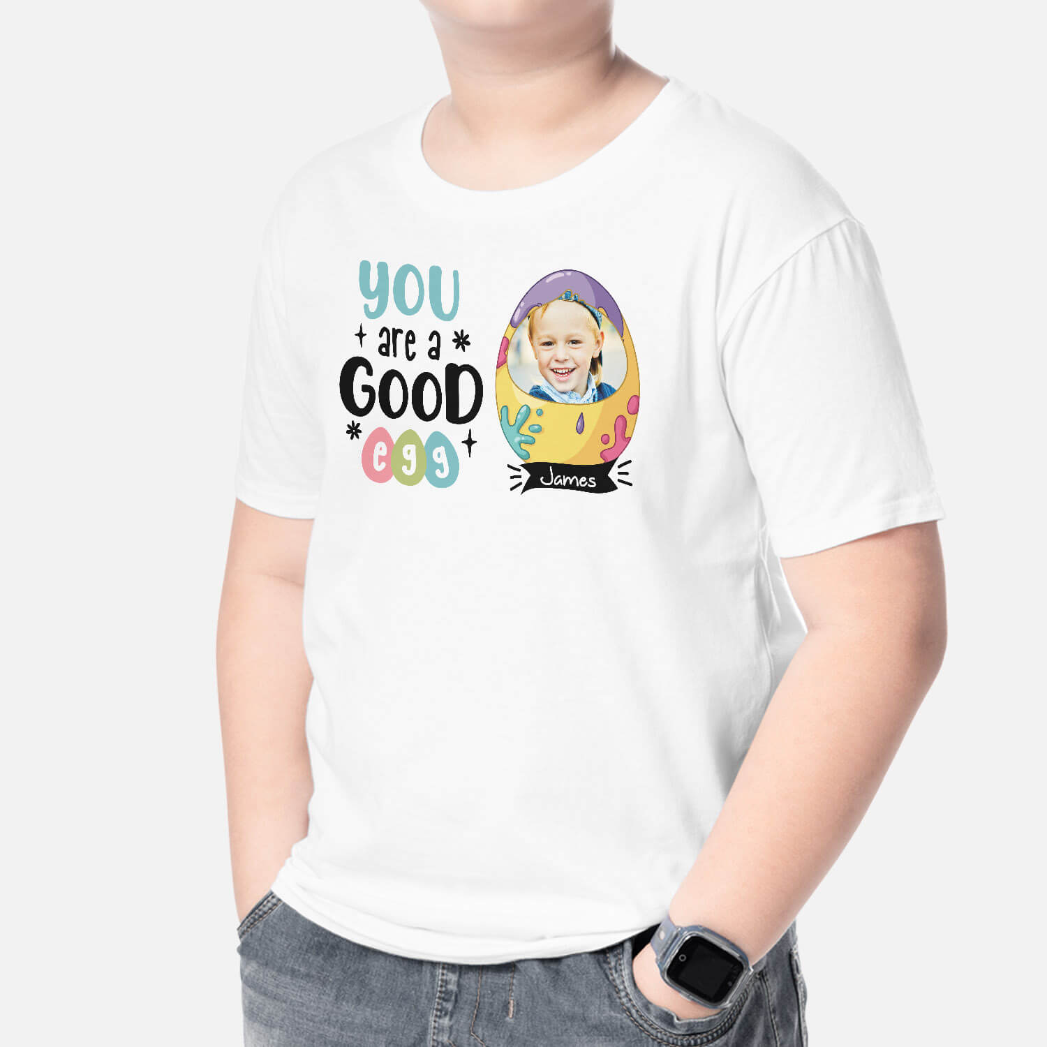 2036AUS2 personalized you are a good egg kid t shirt