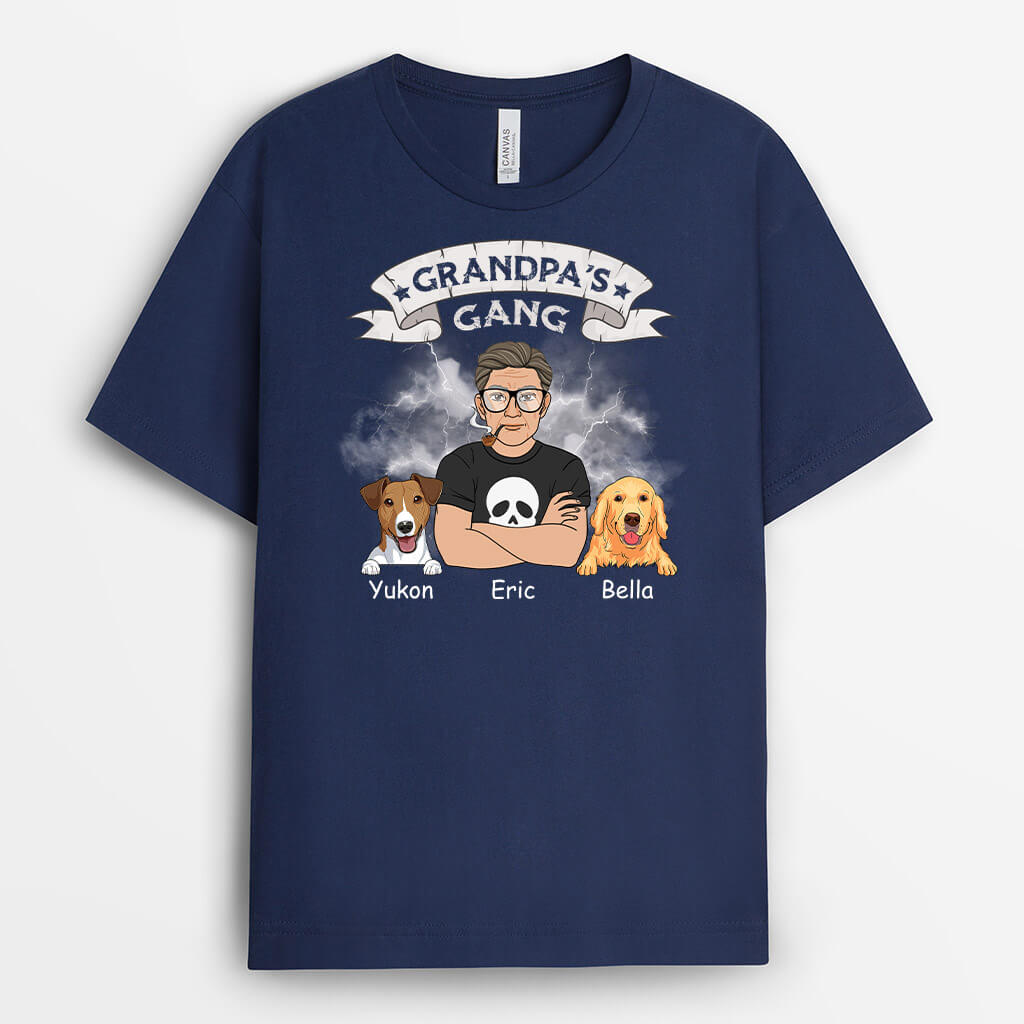 2037AUS2 personalized daddys gang dogs version t shirt