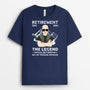 2038AUS2 personalized retirement  the legend has retired t shirt