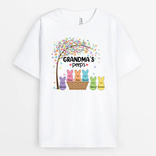 2045AUS1 personalized grandma mommys peeps t shirt