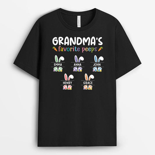 2046AUS1 personalized grandma mommys favorite peeps t shirt