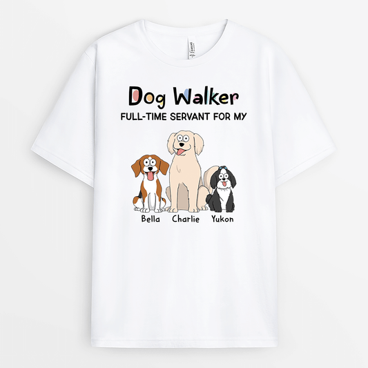 2048AUS1 personalized dog walker t shirt