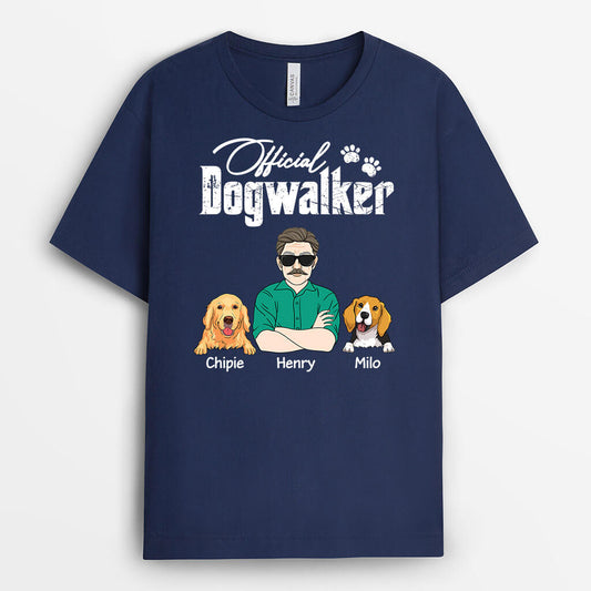 2049AUS2 personalized official dog walker t shirt