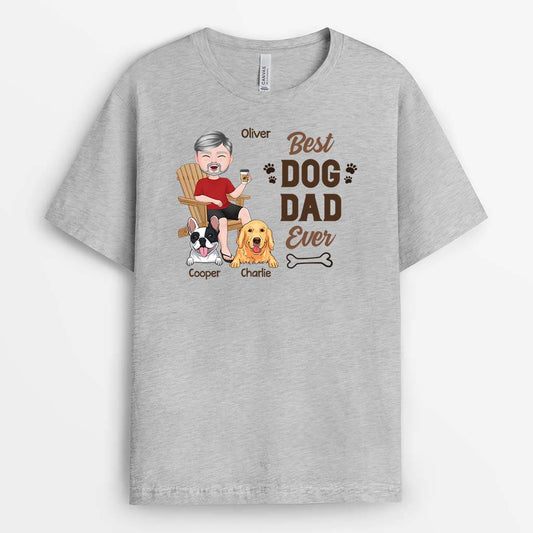 2050AUS2 personalized best dog mom dad ever t shirt