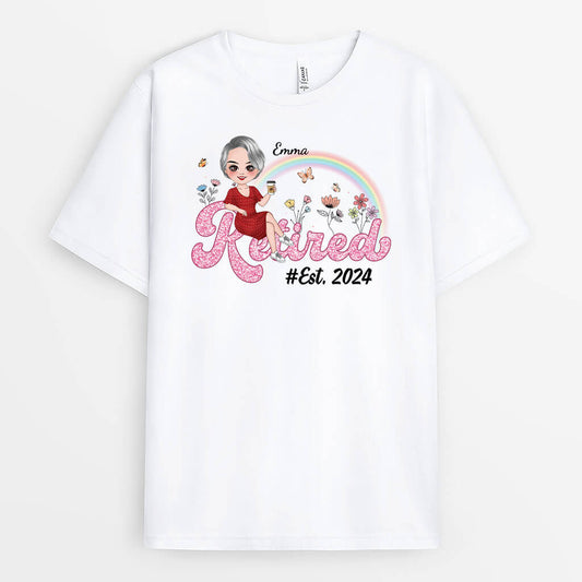 2068AUS1 personalized retired since t shirt_2