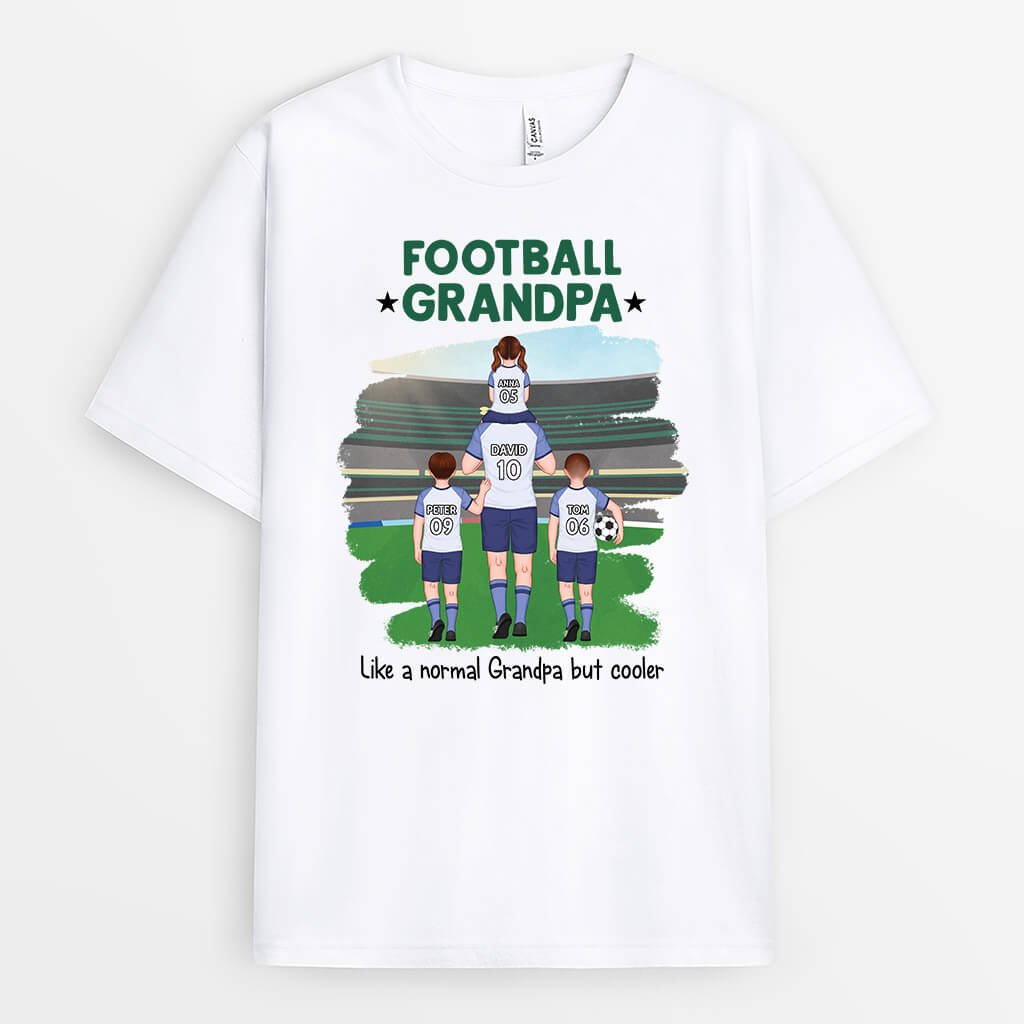 2076AUS1 personalized football dad t shirt