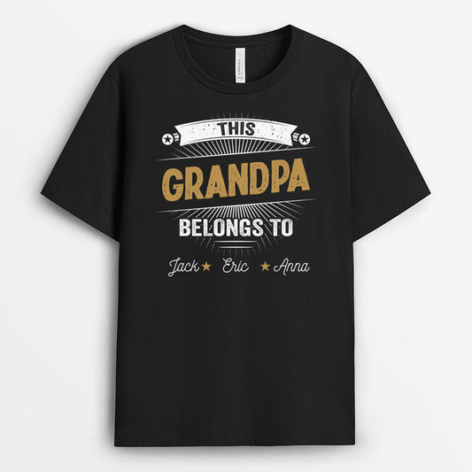 2081AUS2 personalized this daddy grandad belongs to t shirt