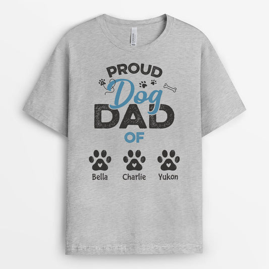 2083AUS2 personalized proud dog dad of t shirt