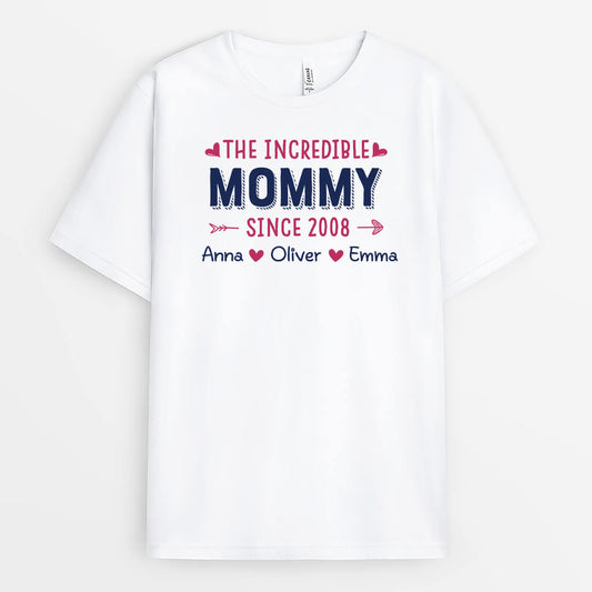 2086AUS1 personalized the incredible mom t shirt