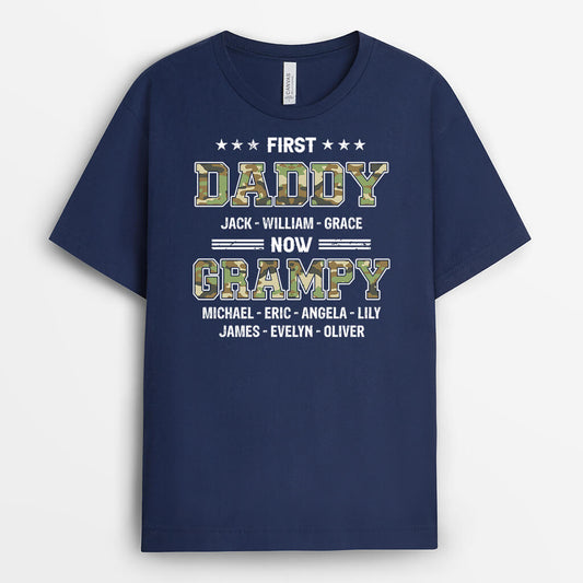 2088AUS2 personalized first dad now papa t shirt