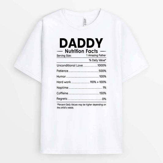 2094AUS1 personalized mom dad nutrition facts t shirt
