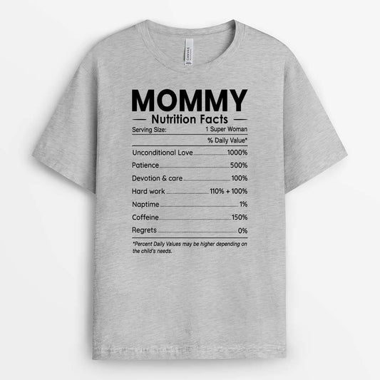 2094AUS2 personalized mom dad nutrition facts t shirt
