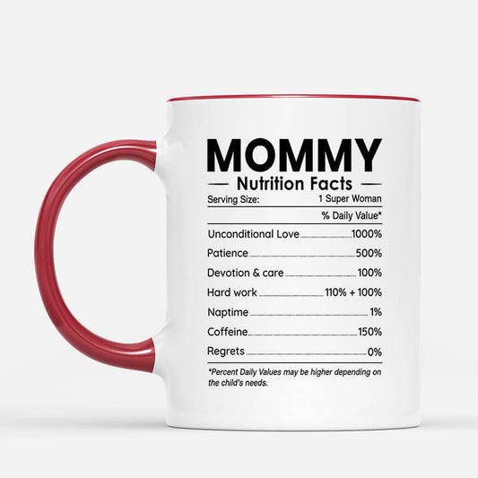 2094MUS2 personalized mom dad nutrition facts mug