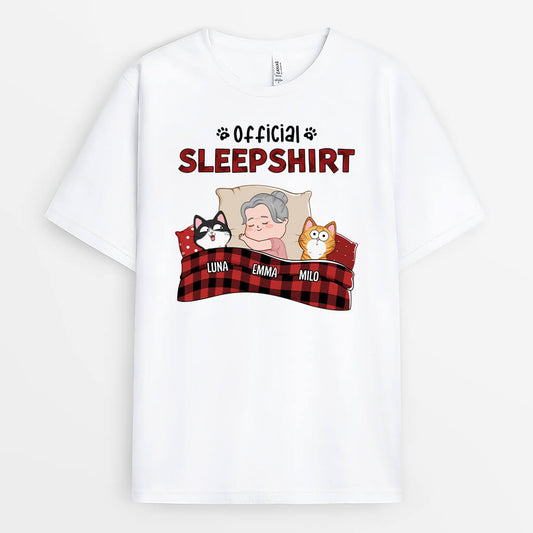 2095AUS1 personalized official sleepshirt for cat lovers t shirt_2