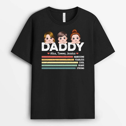 2097AUS1 personalized handsome fearless and cool daddy t shirt