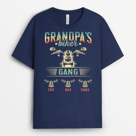 2099AUS2 personalized daddy grandpas biker gang t shirt