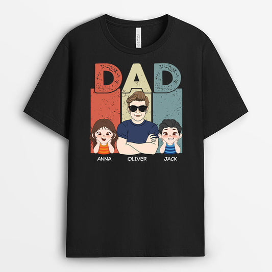 2101AUS1 personalized grandad dad t shirt