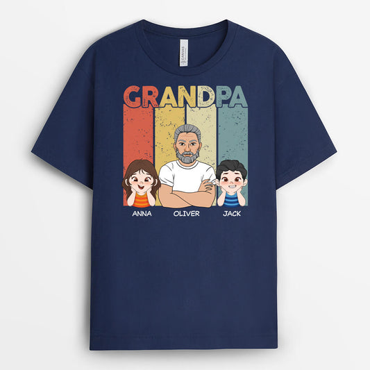 2101AUS2 personalized grandad dad t shirt