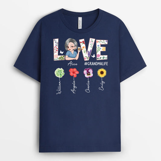 2102AUS2 personalized love garden t shirt