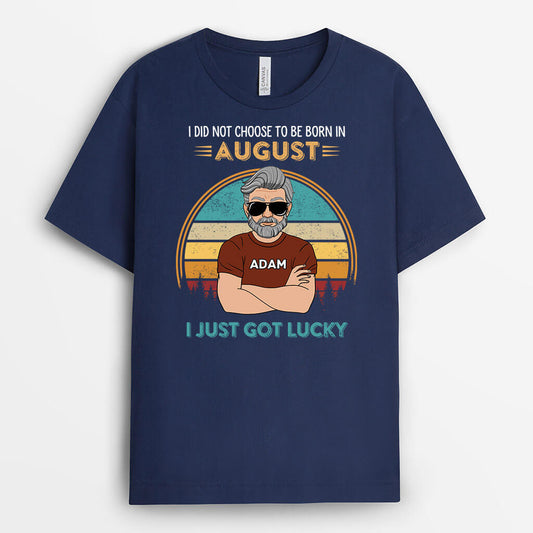2105AUS1 personalised i didnt choose to be born on novemberi just got lucky t shirt