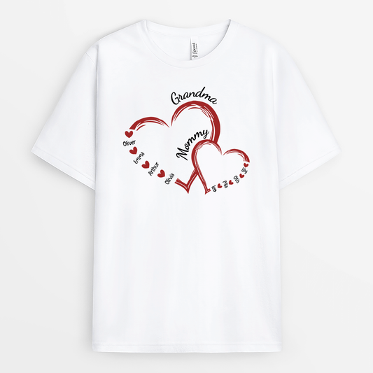 2108AUS1 personalized mama with love t shirt