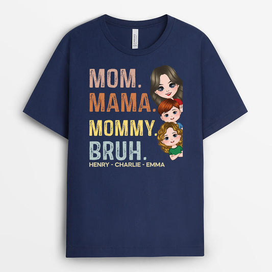 2126AUS1 personalized mom mama mommy bruh t shirt