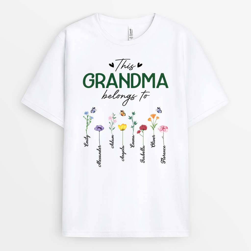 2132AUS1 personalized this mommy grandma belongs to t shirt