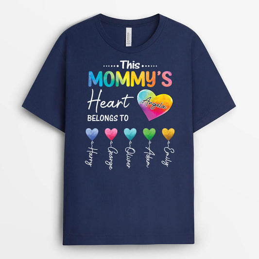 2134AUS2 personalized this grandma mommys heart belongs to t shirt