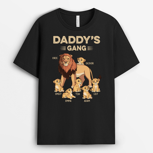 2137AUS1 personalized daddy grandpas lion gang t shirt