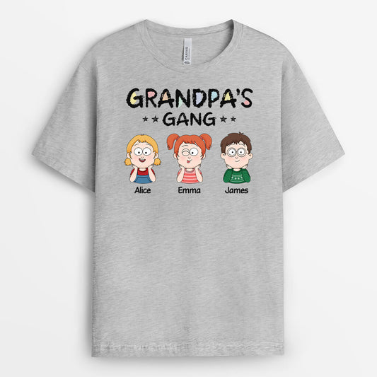 2140AUS1 personalized star daddy grandpas gang t shirt