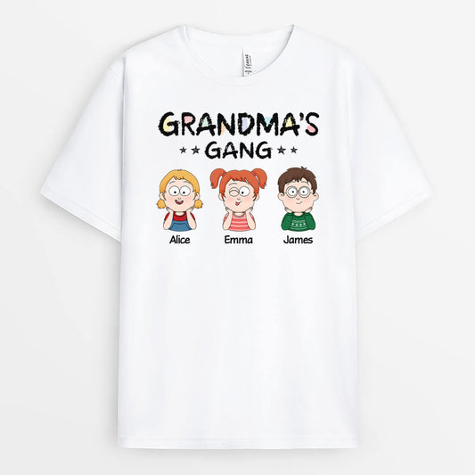 2140AUS1 personalized star mommy grandmas gang t shirt