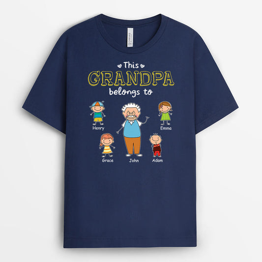 2146AUS2 personalized this grandma belongs to t shirt