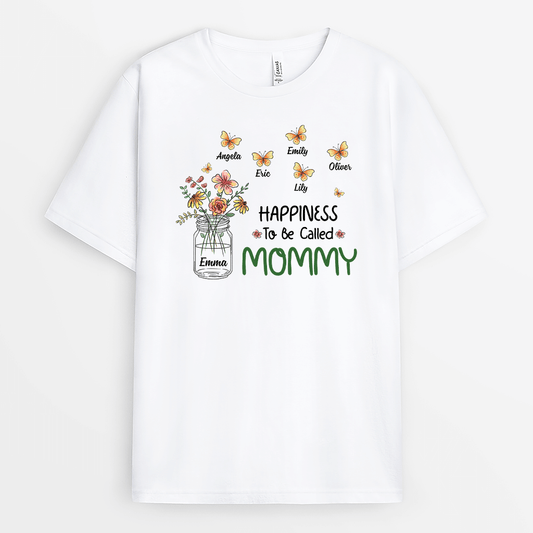 2151AUS1 personalized happiness to be called mom t shirt