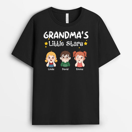 2156AUS1 personalized mommys grandmas little stars t shirt