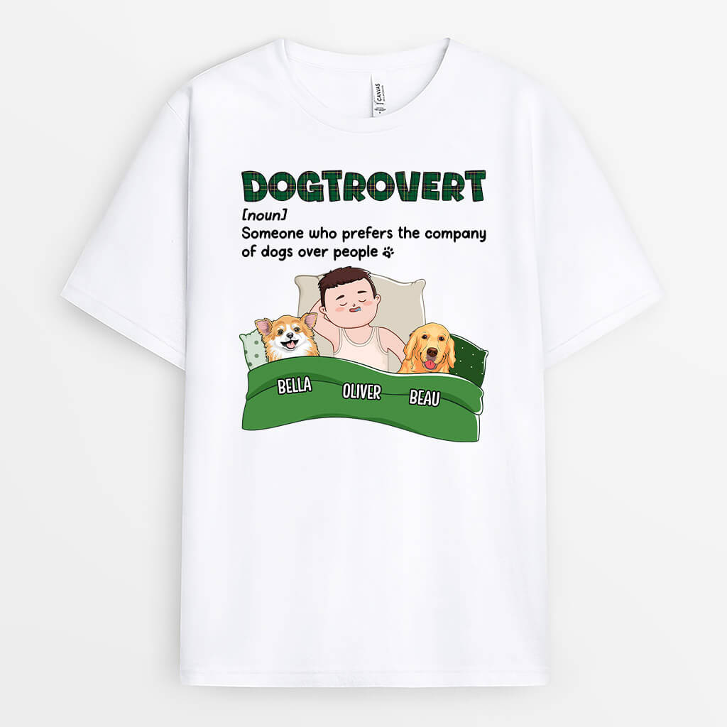 2157AUS1 Personalized Dogtrovert T shirt