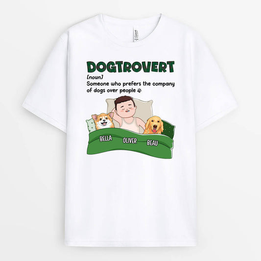 2157AUS1 Personalized Dogtrovert T shirt