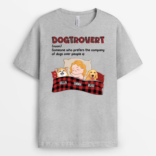 2157AUS2 Personalized Dogtrovert T shirt