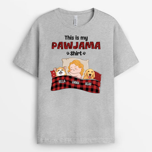 2158AUS1 personalized this is my pawjama dog t shirt